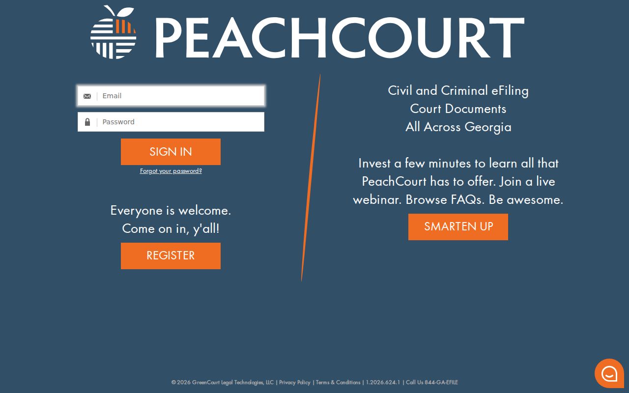 Lee County criminal court history PeachCourt access screen